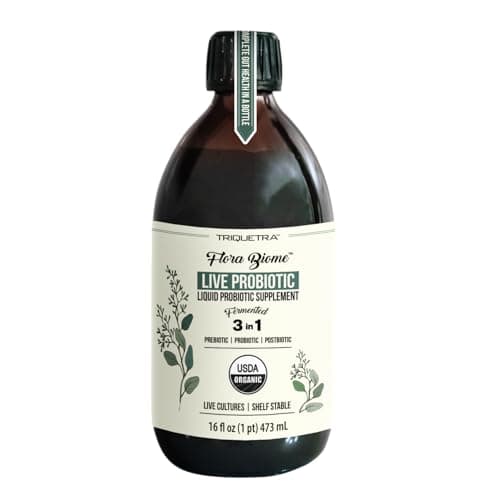 Flora Biome Live Probiotic Prebiotic and Postbiotic Liquid Supplement