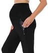 Foucome Women's Maternity Jogger Scrub Pants with Waterproof Zipper Pockets