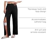 Deyeek Women's Wide-Leg Post Surgery Sweatpants for Medical Bag Support