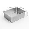 Kirecoo Large High-Sided Open-Top Stainless Steel Cat Litter Pan (23.4 x 15.5 In)