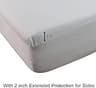 Kingnex Bamboo Jersey Waterproof Split-Top Queen Mattress Protector for Memory Foam Beds