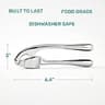 HiramWare Premium Zinc Alloy Garlic Press and Ginger Crusher with Ergonomic Grip