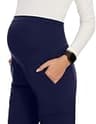 AMPOSH Women's Maternity Scrub Pants with Over-Belly Band and Hem Vents