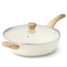 SENSARTE 5-Quart 12-Inch Deep Ceramic Nonstick Sauté Pan Frying Skillet