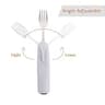Pekokavo Angle Adjustable Adaptive Spoon and Fork Set with Non-Slip Grip