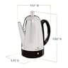 West Bend 12-Cup Classic Style Stainless Steel Electric Percolator Coffee Maker