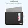 MOSISO Vertical Water-Resistant Polyester Laptop Sleeve with Front Pocket Storage