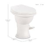 Dometic Model 410 Complete RV Toilet, 18-Inch Chair Height, Round Bowl