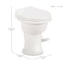 Dometic Model 410 Complete RV Toilet, 18-Inch Chair Height, Round Bowl
