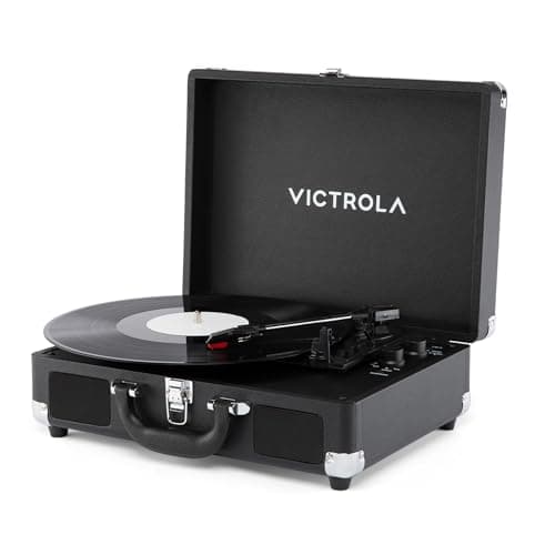 Victrola Journey II (2025 Model) Bluetooth Suitcase Record Player Black