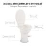 Dometic Model 410 Complete RV Toilet, 18-Inch Chair Height, Round Bowl