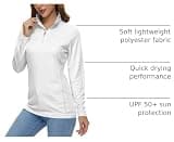 MAGCOMSEN Women's UPF 50+ Quarter Zip Pullover Quick Dry Running Shirt