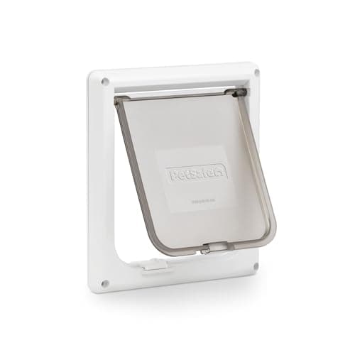 PetSafe Manual Interior Cat Door with 4-Way Locking for Hollow Wood Doors