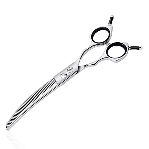 HASHIMOTO 7-Inch Curved Thinning Shears with 50 V-Shaped Teeth for Blending