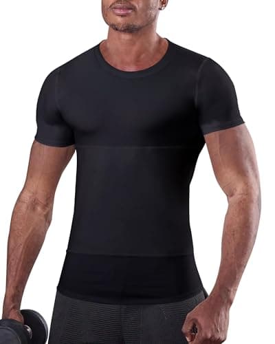 KOCLES Men's Seamless Slimming Moisture-Wicking Compression Undershirt