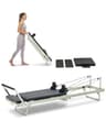 VEVOR Foldable Pilates Reformer with Cast Iron Frame and High-Speed Pulley