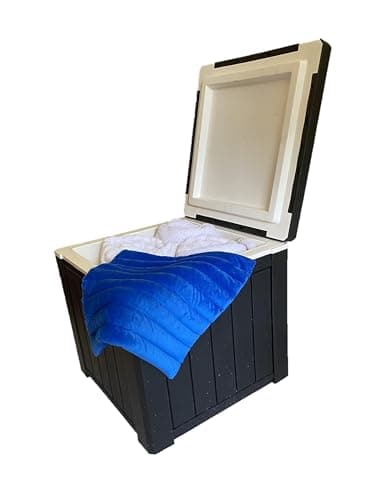 Spatender Outdoor Hot Tub Towel & Robe Warmer and Insulated Deck Box
