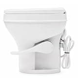 SEAFLO RV Toilet with Sprayer Attachment, 18.4-Inch Height, Elongated