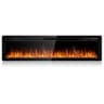BOSSIN 72-Inch Ultra-Thin Silence Linear Electric Fireplace for Large Spaces