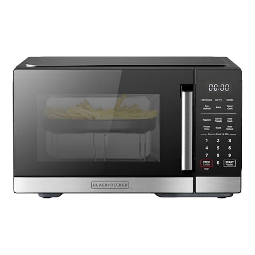 Black+Decker 5-in-1 Countertop Microwave Oven with Air Fry and Convection 0.9 Cu Ft