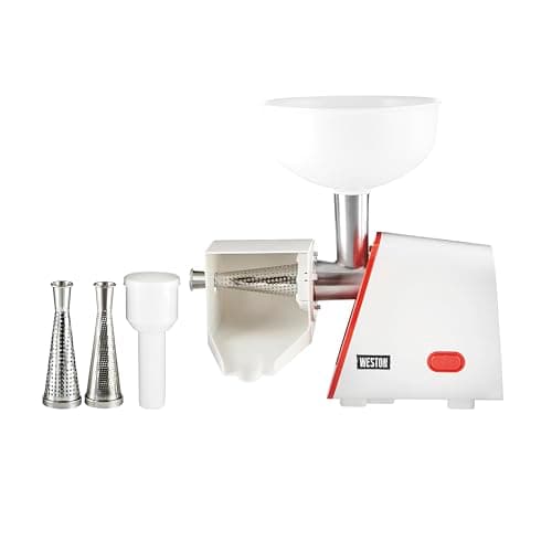 Weston Deluxe Electric Tomato Strainer, Food Mill & Sauce Maker with 3 Screens