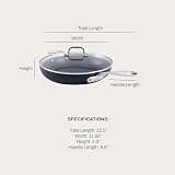 All-Clad HA1 Expert Nonstick 12-Inch Chef's Frying Pan with Ergonomic Handle and Lid