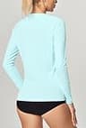 IUGA Women's UPF 50+ Long Sleeve Rash Guard Workout Swim Shirt with Pockets