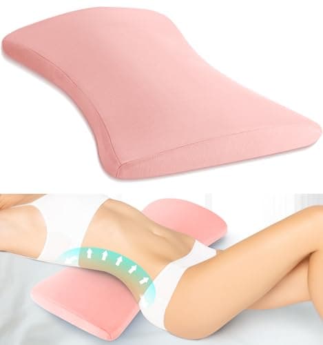 Hapiclody Memory Foam Lumbar Bed Wedge Bolster Pillow for Back Relief
