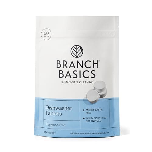 Branch Basics Mineral & Plant-Based Plastic-Free Unscented Dishwasher Tablets