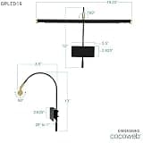 Cocoweb 19-Inch Dimmable LED Grand Piano Lamp with Adjustable Clamp and Brass Accents