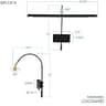 Cocoweb 19-Inch Dimmable LED Grand Piano Lamp with Adjustable Clamp and Brass Accents