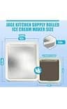 Extra Large 14x10-Inch Manual Rolled Ice Cream Maker Tray for Instant Homemade Rolls