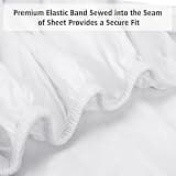 Lirex 300-Thread-Count Long-Staple Cotton Fitted Sheet for Shallow Beds