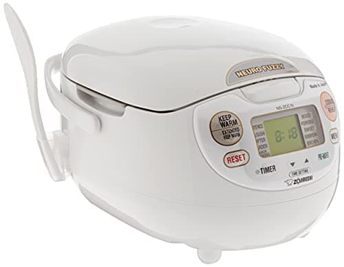 Zojirushi NS-ZCC10 Neuro Fuzzy Rice Cooker and Warmer, Premium White, 5.5-Cup