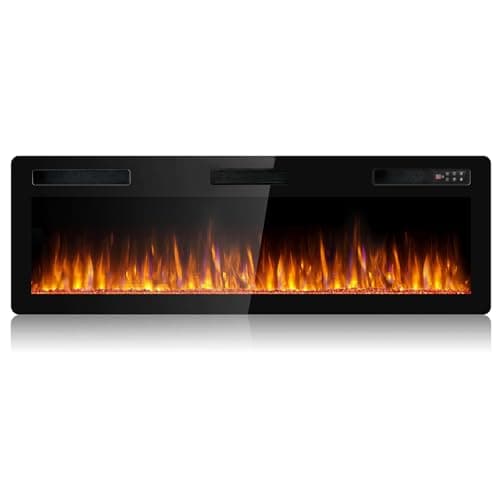 BOSSIN 60-Inch Ultra-Thin Silence Linear Electric Fireplace Wall Insert