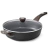 SENSARTE 12-Inch 5-Quart Deep Nonstick Frying Pan Skillet with Helper Handle and Lid