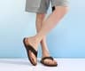 KuaiLu Mens Thick Cushioned Recovery Flip Flop with Adjustable Hook-and-Loop Strap