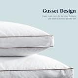 Puredown Gusseted Goose Feathers and Down Hotel Pillow - King, 2-Pack