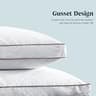 Puredown Gusseted Goose Feathers and Down Hotel Pillow - King, 2-Pack