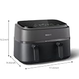 Philips NA350/00 9.5-Quart Dual Basket Air Fryer with Patented Airflow Tech