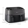 Philips NA350/00 9.5-Quart Dual Basket Air Fryer with Patented Airflow Tech