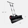 Best Choice Products 36-Inch Heavy-Duty Galvanized Steel Snow Pusher