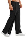 Deyeek Men's Active Recovery Track Pants with Quick-Release Leg Snaps