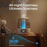 Dreo 3L Top Fill Cool Mist Humidifier with Built-in Auto Humidity Sensor and Night Light