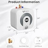 4-Gallon Mini Tank Electric Under Sink Water Heater with Digital Display