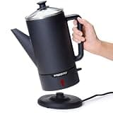 Presto 02815 12-Cup Cordless Serving Electric Coffee Percolator in Matte Black