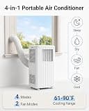 PeakPursuit 8,000 BTU Portable Air Conditioner with Adjustable Window Kit