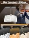 Vekkia 96 LED Rechargeable Folding Music Stand Light with 3 Color Temperatures