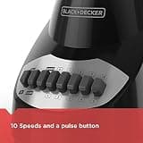 Black+Decker 550W 10-Speed Countertop Blender with 6-Cup Glass Pitcher