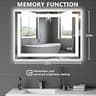 DUMOS 24.1" x 32.1" Dual-Zone LED Bathroom Mirror with Stepless Dimming